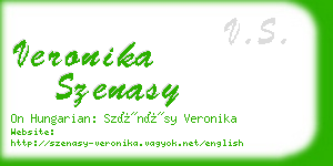 veronika szenasy business card